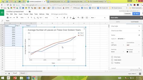 how to create a line plot in google sheets