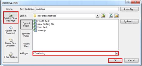 how to create a link to a file on a shared drive in excel