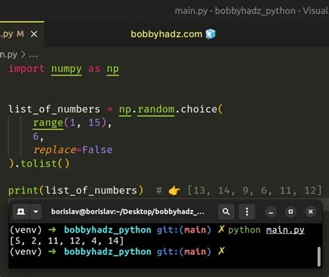 how to create a list of random numbers without duplicates in python