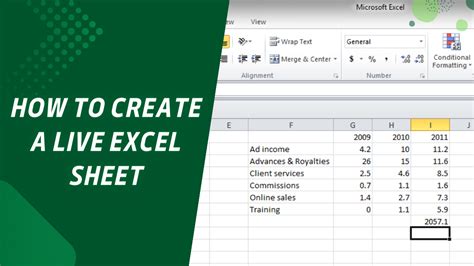 how to create a live excel spreadsheet online
