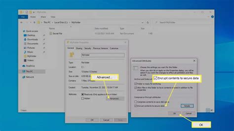how to create a lock folder in windows 10