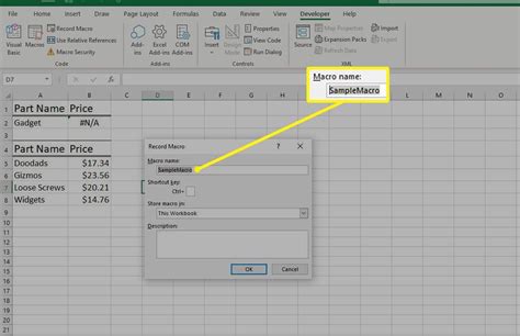 how to create a macro in excel without recording