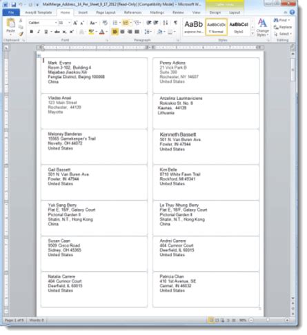 How To Create A Mailing Label Template In Word