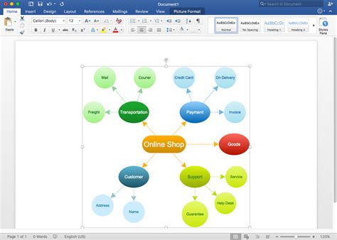 how to create a map in microsoft word