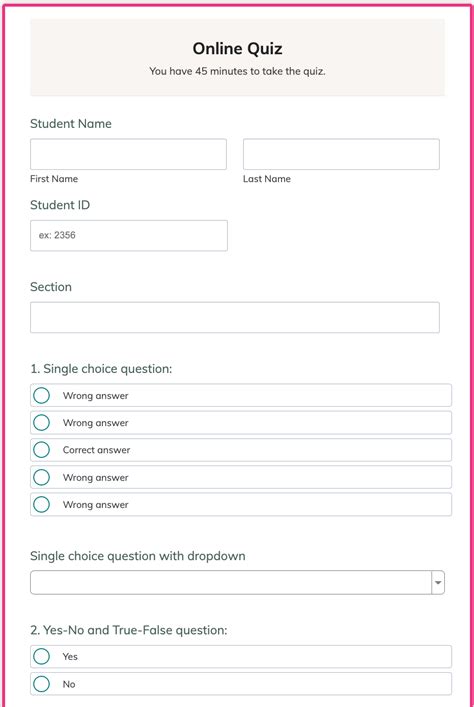how to create a matching quiz in microsoft forms
