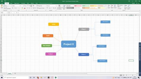 how to create a mind map in excel