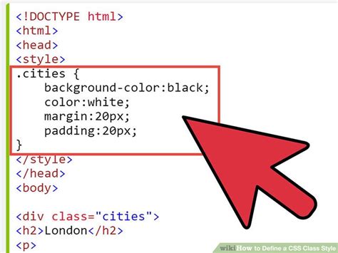 how to create a new class in css