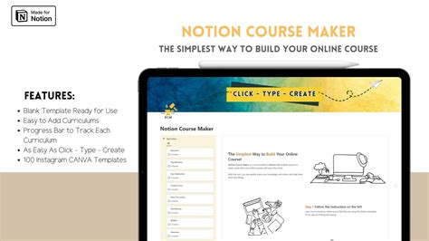 how to create a new course in notion