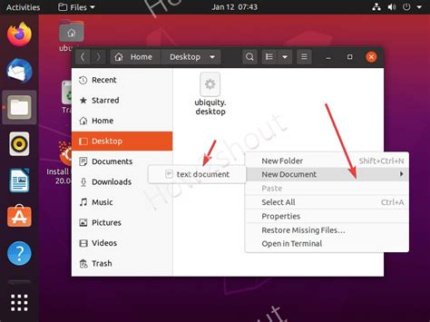 how to create a new file in a folder in linux