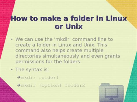 how to create a new folder in linux mint