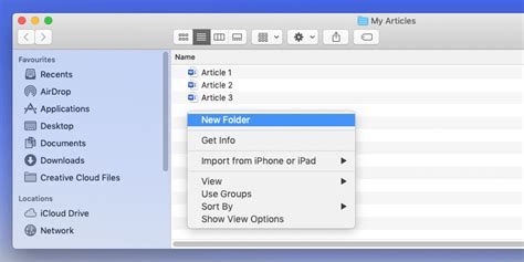 how to create a new folder in pages on mac
