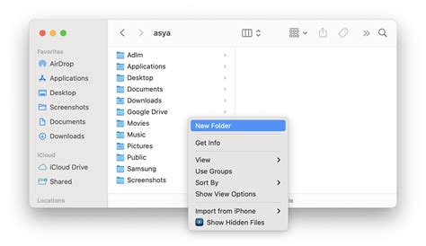 how to create a new folder on macbook