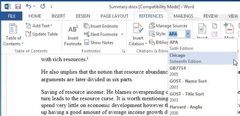 how to create a new reference type in word