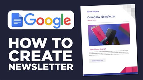 how to create a newsletter in google docs