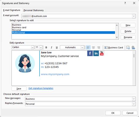 how to create a nice email signature in outlook