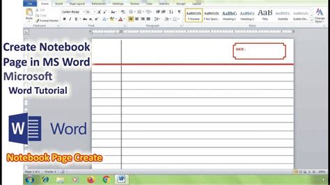 how to create a notebook in microsoft word