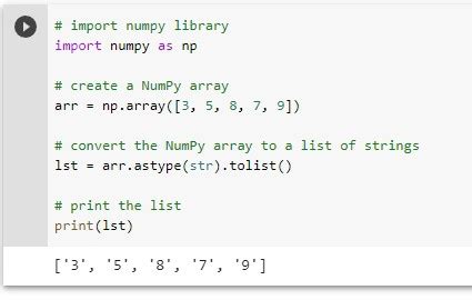 how to create a np array in python