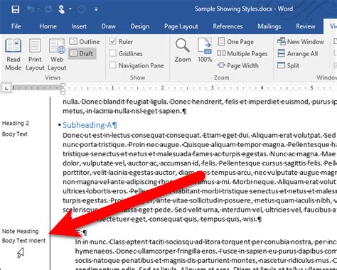 how to create a paragraph style named list head in word