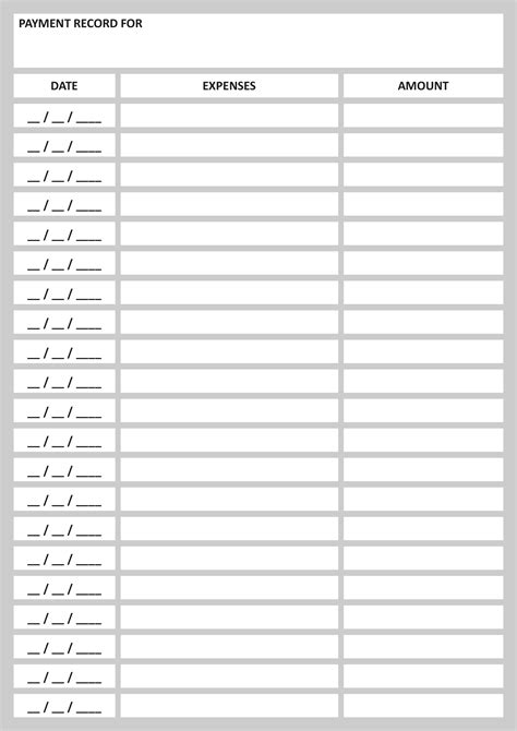how to create a payment record in excel