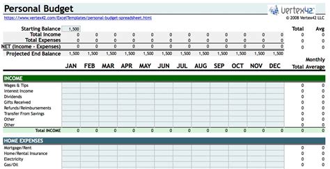 how to create a personal budget spreadsheet in excel