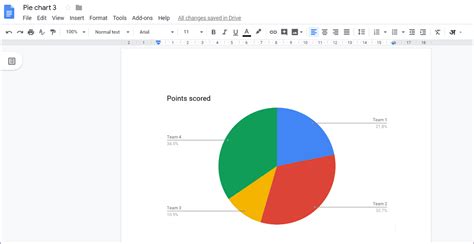 how to create a pie graph in google docs