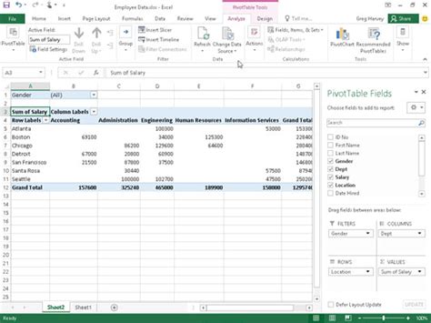 How To Create A Pivot Table In Excel 2016 For Dummies