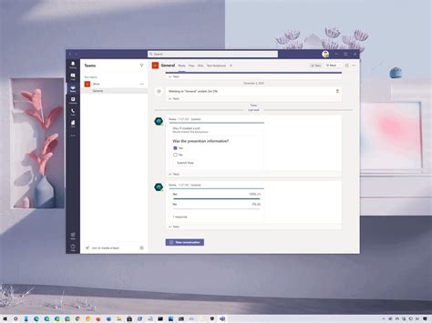 how to create a poll in teams chat