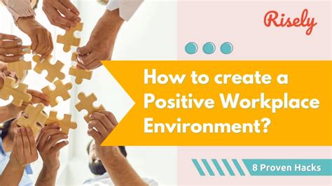 how to create a positive work environment as a manager