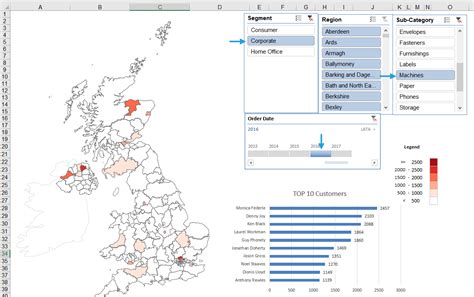 how to create a postcode map in excel