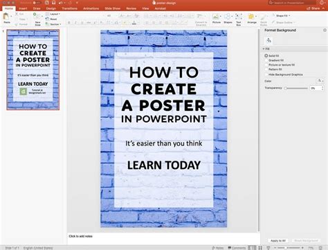 how to create a poster on google slides