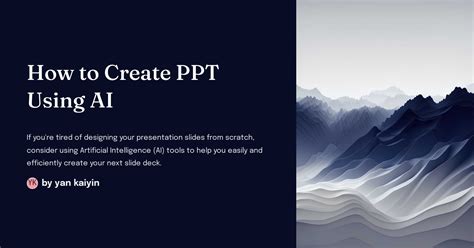 how to create a powerpoint template with ai