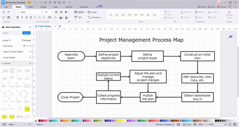 how to create a process map using visio
