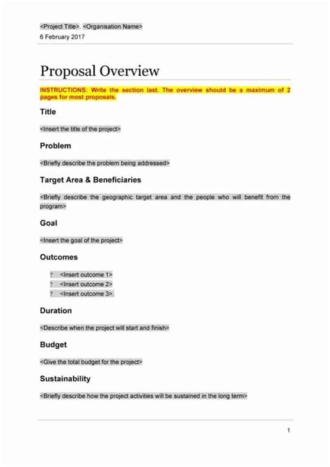 how to create a proposal template in word