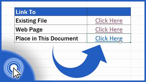 how to create a quick link in excel