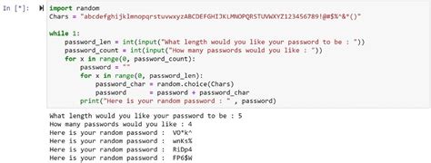 how to create a random password in python