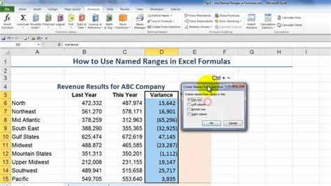 How To Create A Range In Excel 2010
