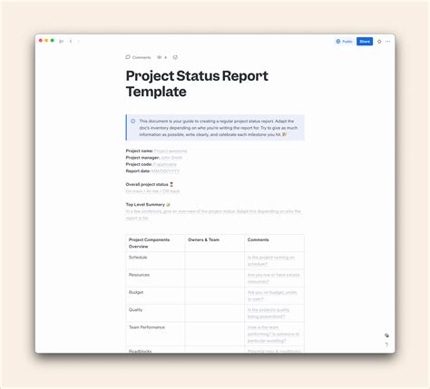 how to create a report sample