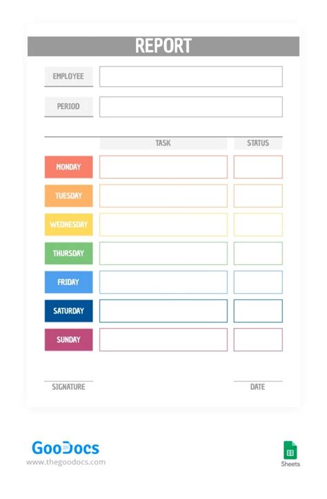 how to create a report template in google docs