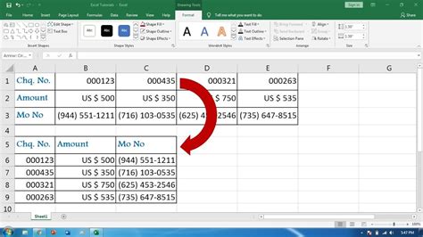 how to create a rotating list in excel