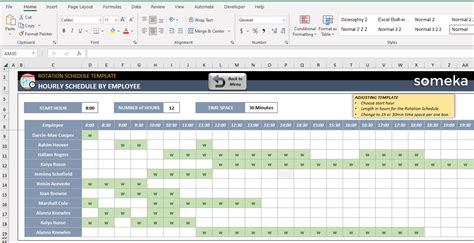 how to create a rotating monthly schedule in excel