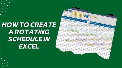 how to create a rotating roster in excel