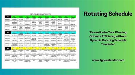 how to create a rotating shift schedule in excel