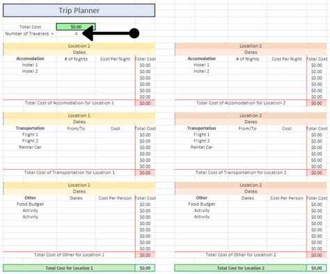 how to create a route planner in excel