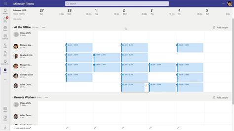 how to create a shift schedule in teams