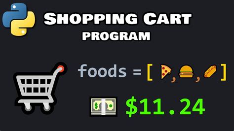 How To Create A Shopping Cart Python
