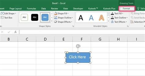 how to create a shortcut button in excel
