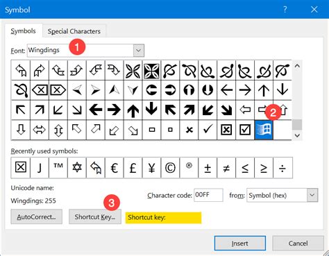 how to create a shortcut for a symbol in word