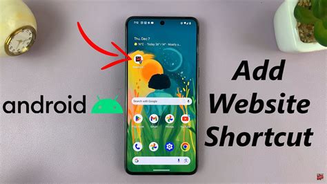 how to create a shortcut to a website on android phone