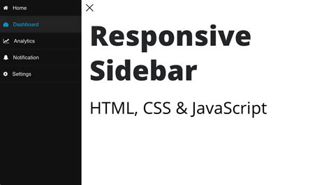How To Create A Sidebar Using Html And Css