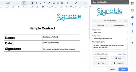 how to create a signable pdf in google docs